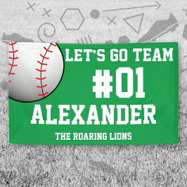 Green White Baseball Team Spirit Spandoek