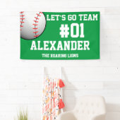 Green White Baseball Team Spirit Spandoek (Insitu)