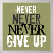 Green White Black geeft nooit Poster op (Voorkant)