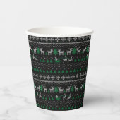 Green White Black Ugly kerstSweater Party Papieren Bekers (Voorkant)