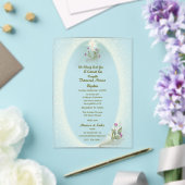 Green&White bloemendoop Acryl uitnodiging (Insitu (Huwelijk))