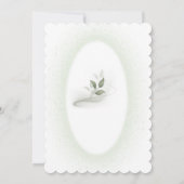 Green&White bloemendoopuitnodiging Kaart (Achterkant)