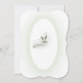 Green&White bloemendoopuitnodiging Kaart (Achterkant)