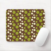 Green White Brown Polka Dots Pattern Muismat (Met muis)