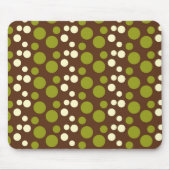 Green White Brown Polka Dots Pattern Muismat (Voorkant)