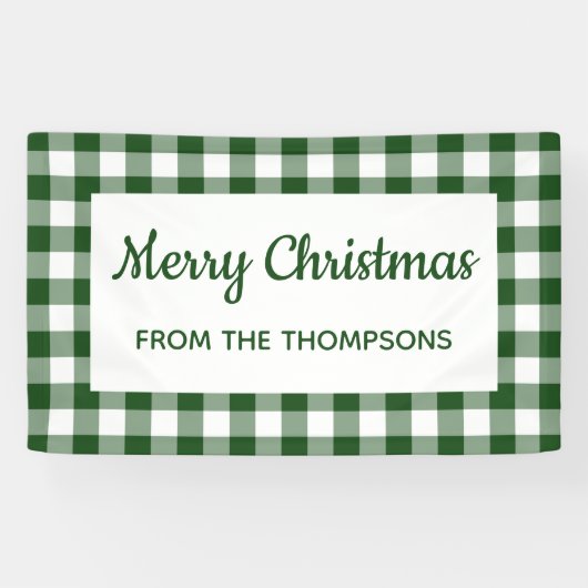 Green White Buffalo: kerstfeest Spandoek (Horizontaal)