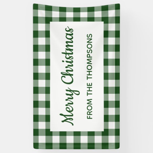 Green White Buffalo: kerstfeest Spandoek (Verticaal)