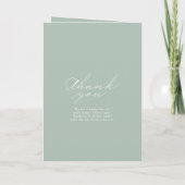 Green White Calligraphy Folded Wedding Programme Programma (Achterkant)
