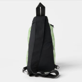 Green White Checker Abstract Pattern Sling Bag (Achterkant)