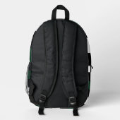 Green White Checkerboard Bedrukte Rugzak (Achterkant)