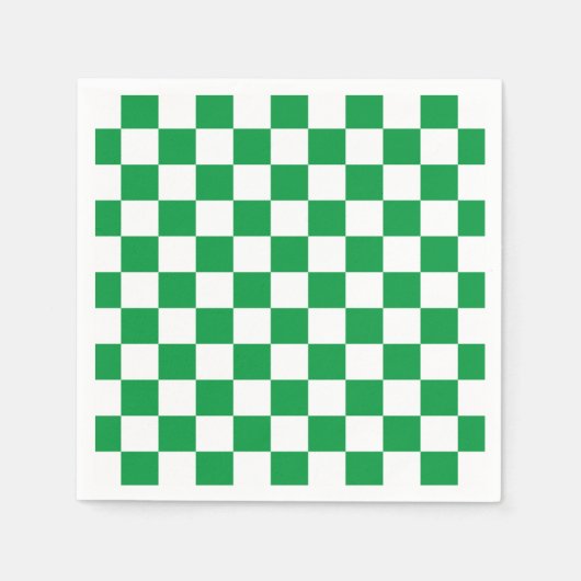 Green White Checkerboard Servet (Voorkant)