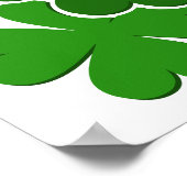 Green & White Clover Lady Bug Deel een glimlach Poster (Hoek)