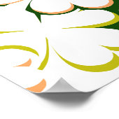 Green & White Clover Lady Bug een glimlach-reis Poster (Hoek)