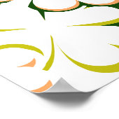 Green & White Clover Lady Bug een glimlach-reis Poster (Hoek)