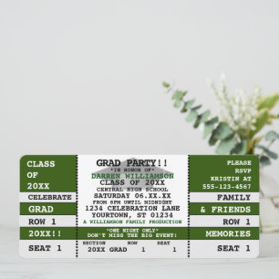 Green White Concert Afstudeerder Kaart