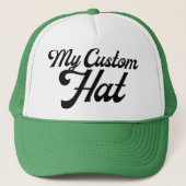 GREEN & WHITE Custom Trucker Hat Mesh Cap Blank Pet (Voorkant)