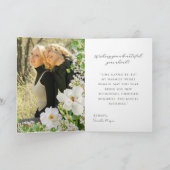 Green White Floral Botanical Belated Birthday Card Kaart (Binnen)