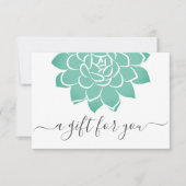 Green White Floral Business Gift Certificate (Voorkant)