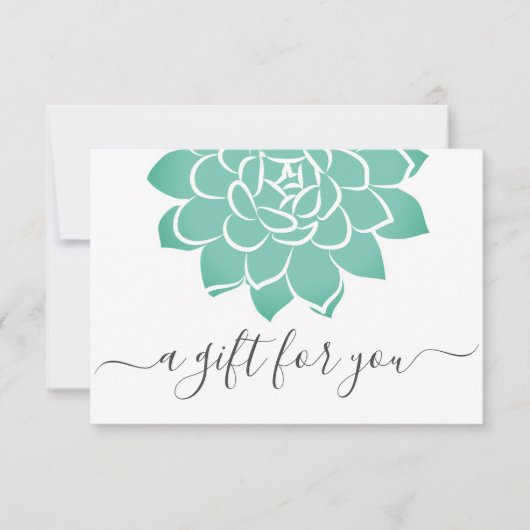 Green White Floral Business Gift Certificate (Voorkant)