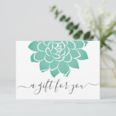 Green White Floral Business Gift Certificate (Staand voorkant)