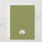 Green white Floral elegant  Kaart (Achterkant)