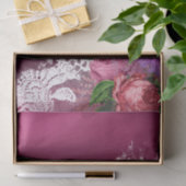 Green White Flower Pink Graony Gray Burgundy Flora Tissuepapier (Geschenk)
