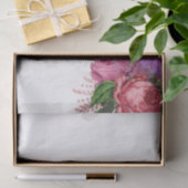 Green White Flower Pink Gray Silver Floral Tissuepapier (Geschenk)