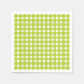 Green & White Gingham Plaid controleert huwelijksf Servet (Voorkant)