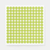 Green & White Gingham Plaid controleert huwelijksf Servet (Voorkant)