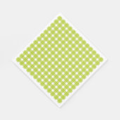 Green & White Gingham Plaid controleert huwelijksf Servet (Hoek)