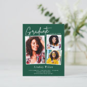 Green White Girl 3 Foto Afstuderen Celebration (Staand voorkant)