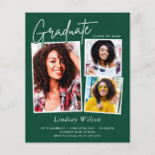 Green White Girl 3 Foto Afstuderen Celebration (Voorkant)