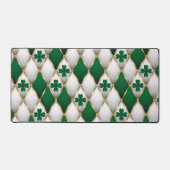 GREEN WHITE GOLD IRISH TUFTED LOOK SHAMROCKS BUREAUMAT (Voorkant)