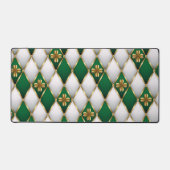 GREEN WHITE GOLD IRISH TUFTED LOOK SHAMROCKS BUREAUMAT (Voorkant)