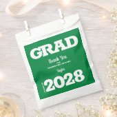 Green White Graduation Party Favor Bag Bedankzakje (Geknipt)