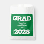 Green White Graduation Party Favor Bag Bedankzakje (Voorkant)