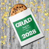 Green White Graduation Party Favor Bag Bedankzakje