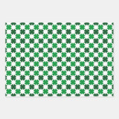 GREEN & WHITE IRISH CELTIC SHAMROCKS & PATTERNS INPAKPAPIER VEL (Voorkant)