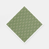 Green & White Leaves Woodland Leaf Natuur Party Servet (Hoek)