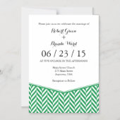 Green White Magnetic Herringbone Wedding Invite Magnetische Uitnodiging (Voorkant)