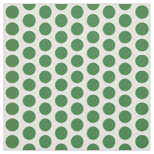 Green White Mini Polka Dots Fabric Stof