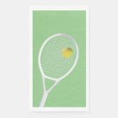 Green White Modern Tennis Ball Racket Servet (Voorkant)