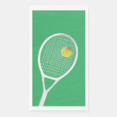 Green White Modern Tennis Ball Racket Servet (Voorkant)