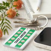 Green & White, Name, Thanks Baseball Coach/Player Sleutelhanger (Voorkant Rechts)