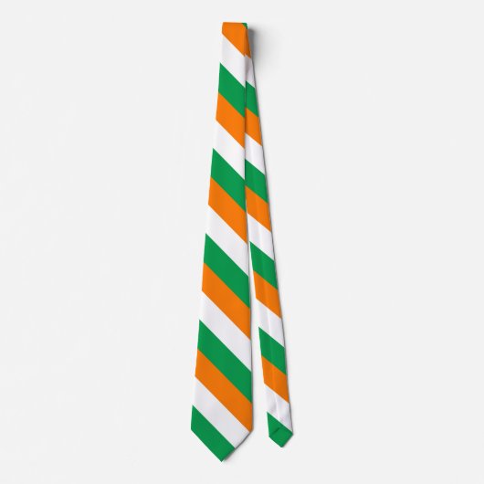 Green White Orange Flag of Ireland Stropdas (Voorkant)
