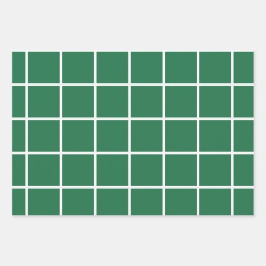 Green White Pattern kerst Inpakpapier Vel (Voorkant 3)