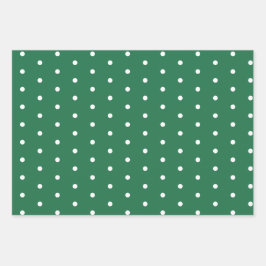 Green White Pattern kerst Inpakpapier Vel