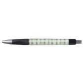 Green White Plaid Stripes Pen (Voorkant)