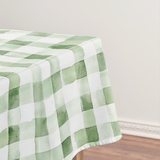 Green White Plaid Stripes Tafelkleed (Voorbeeld)