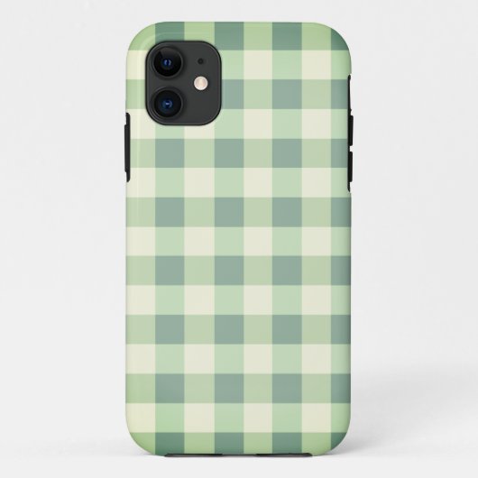 Green & White Play Gingham Case-Mate iPhone Case (Achterkant)